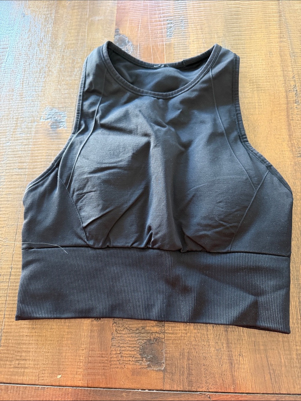 lululemon Black Racerback Crop Top